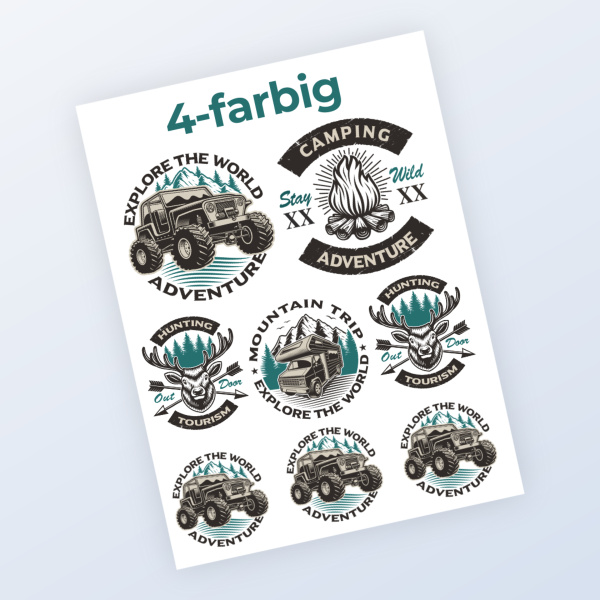 Siebdrucktransfer 4-farbig 30x40cm Miniaturansicht